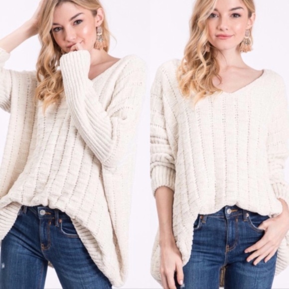Bellanblue Sweaters - VAL softest Chenille sweater - IVORY